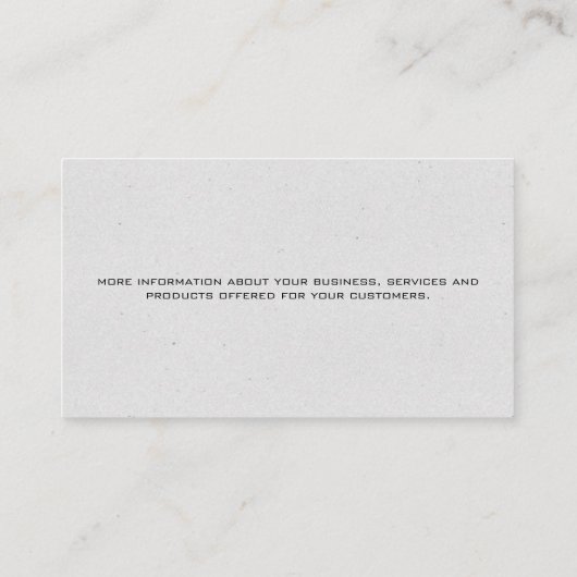 Gereedschap voor bouwvakkers | Huis Visitekaartje (Achterkant)