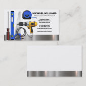 Gereedschap voor bouwvakkers | Projectmanager Visitekaartje (Voorkant / Achterkant)