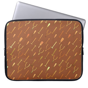 Gereedschap voor chocoladebruin laptop sleeve