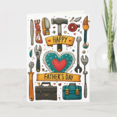 Gereedschap voor Dad Vaderdag AI-art Kaart (Voorkant)