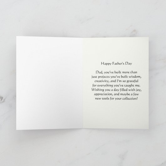 Gereedschap voor Dad Vaderdag AI-art Kaart (Binnen)