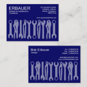 Gereedschap voor de handel (Chubby) - Donkerblauw Visitekaartje (Voorkant / Achterkant)