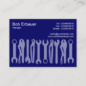 Gereedschap voor de handel (Chubby) - Donkerblauw Visitekaartje (Achterkant)