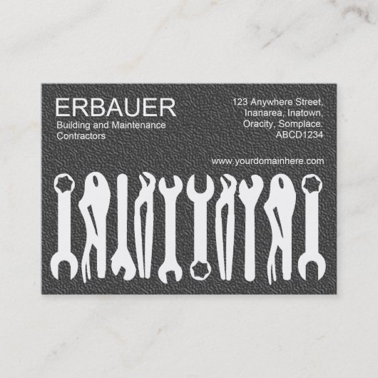 Gereedschap voor de handel (Chubby) - Donkergrijze Visitekaartje (Voorkant)