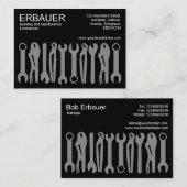 Gereedschap voor de handel (Chubby) - Grijs op zwa Visitekaartje (Voorkant / Achterkant)