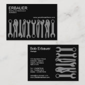 Gereedschap voor de handel (Chubby v2) - Zwart Visitekaartje (Voorkant / Achterkant)