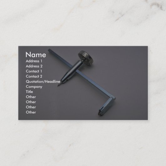 Gereedschap voor de handel — Droog wandcirkelvormi Visitekaartje (Voorkant)