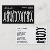 Gereedschap voor de handel - Grijs op zwart Visitekaartje (Voorkant / Achterkant)