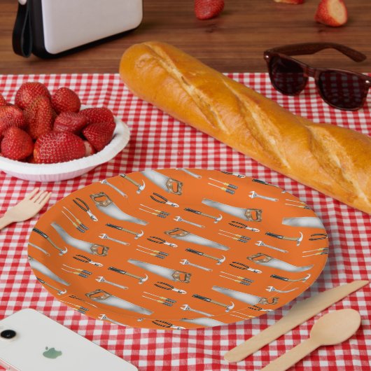 Gereedschap voor de klusjesman  papieren bordje (Picknick)