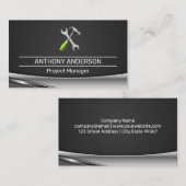 Gereedschap voor de moersleutel | Carpentry Visitekaartje (Voorkant / Achterkant)