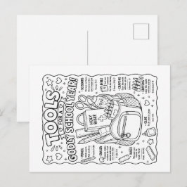 Gereedschap Voor Een Goddelijk Schooljaar Kleur Po Briefkaart