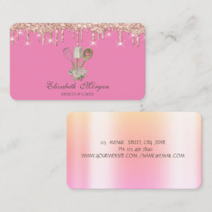 Gereedschap voor gebak Glitter Roos Gold Drivers B Visitekaartje