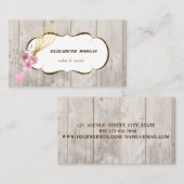 Gereedschap voor gebak, houtextuur visitekaartje (Voorkant / Achterkant)