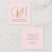 Gereedschap voor gebak Schuif Roze Bakkerbakkers Vierkante Visitekaartje (Voorkant / Achterkant)