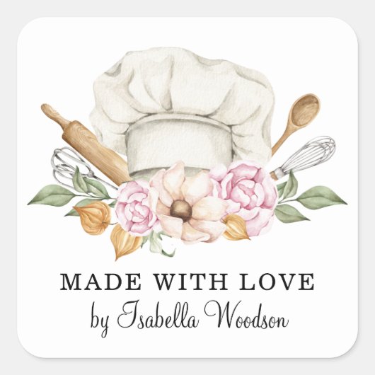 Gereedschap voor gebak van het handelsproduct vierkante sticker (Voorkant)