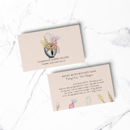 Gereedschap voor gebak visitekaartje