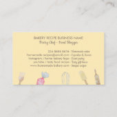 Gereedschap voor het bakkerijbakken visitekaartje (Achterkant)