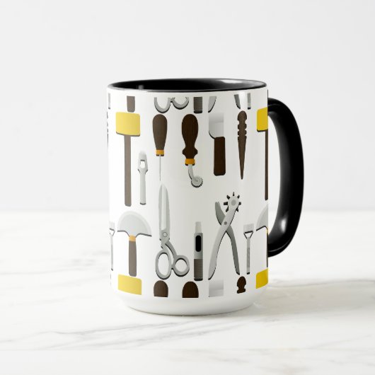 Gereedschap voor het lederen mok (Voorkant rechts)