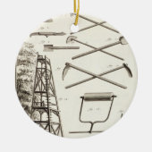 Gereedschap voor het tuineren en een mobiel snoepp keramisch ornament (Voorkant)