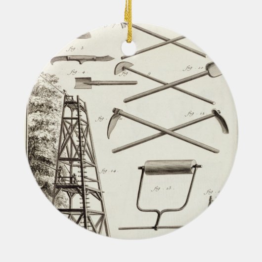 Gereedschap voor het tuineren en een mobiel snoepp keramisch ornament (Achterkant)