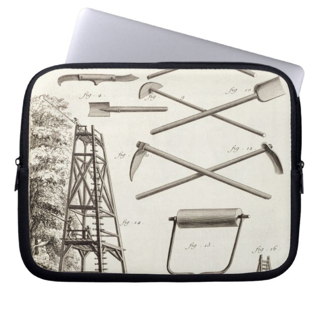 Gereedschap voor het tuineren en een mobiel snoepp laptop sleeve (Voorkant)