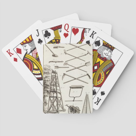 Gereedschap voor het tuineren en een mobiel snoepp speelkaarten (Achterkant)