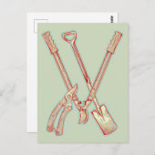 Gereedschap voor het tuinieren briefkaart (Voorkant / Achterkant)