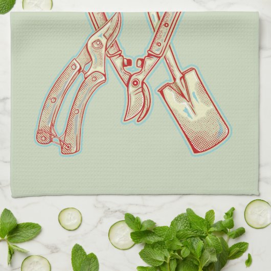 Gereedschap voor het tuinieren theedoek (Gevouwen)