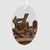 Gereedschap voor houten carpenter ornament (voorkant)