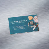 Gereedschap voor naaikit | achtergrond magnetisch visitekaartje (Voorbeeld)