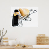 Gereedschap voor oude kapper poster (Keuken)