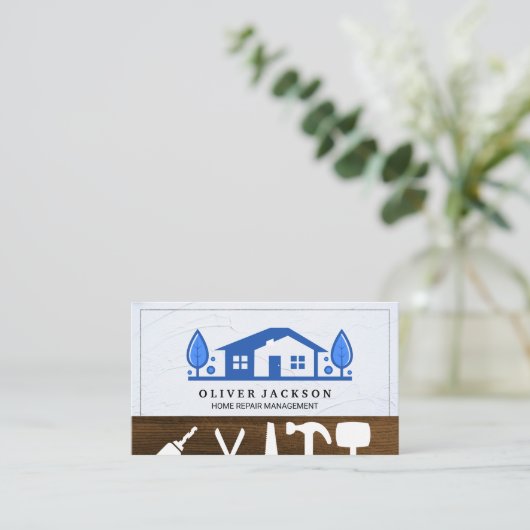 Gereedschap voor thuisreparatie | Huislogo Visitekaartje (Staand voorkant)