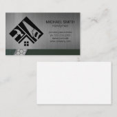 Gereedschap voor thuisreparatie | Metalen geborste Visitekaartje (Voorkant / Achterkant)