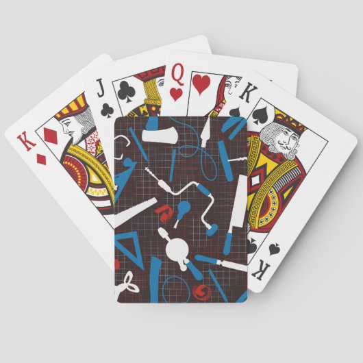 Gereedschap voor timmerwerk, houtbewerking pokerkaarten (Achterkant)