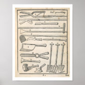 Gereedschap voor tuin, van 'The Dutch Gardener' do Poster (Voorkant)