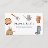 Gereedschap voor tuinbouw Baby shower Diaper Raffl Informatiekaartje (Voorkant)