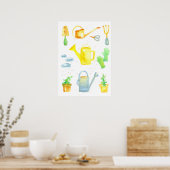 Gereedschap voor tuinbouw Planten Poster (Keuken)