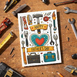 Gereedschap voor Vader Vaderdag AI-kunst  Kaart