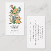 Gereedschap voor waterverf bakkergebak visitekaartje (Voorkant / Achterkant)