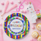 Gereedschap, vrachtwagens, personenwagens, tractor papieren bordje (Feest)