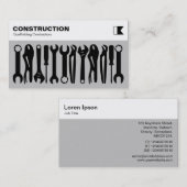 Gereedschap - Zwart op grijs c1c1 Visitekaartje (Voorkant / Achterkant)