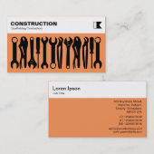 Gereedschap - zwart op Oranje f79256 Visitekaartje (Voorkant / Achterkant)