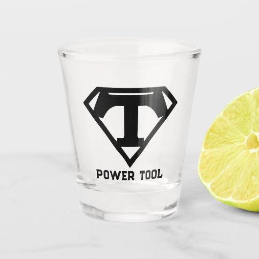 Gereedschapman Held Shot Glas (Voorkant)