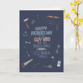 Gereedschappen en gebroken dingen vaderdag papa kaart (Gele Bloem)