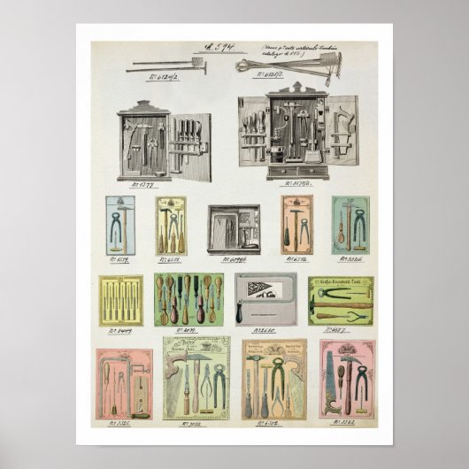 Gereedschappen en gereedschapskisten van een hande poster (Voorkant)