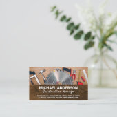 Gereedschappen en zagen | Hout Visitekaartje (Staand voorkant)