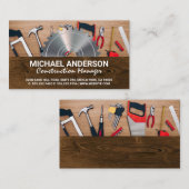 Gereedschappen en zagen | Hout Visitekaartje (Voorkant / Achterkant)