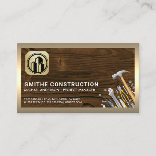 Gereedschappen voor gebouwen   Hout   Goudgrens Visitekaartje