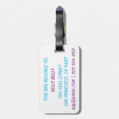 Gereedschappen voor haarstijlen bagagelabel (Achterkant verticaal)