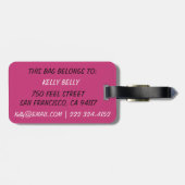 Gereedschappen voor haarstijlen bagagelabel (Achterkant horizontaal)